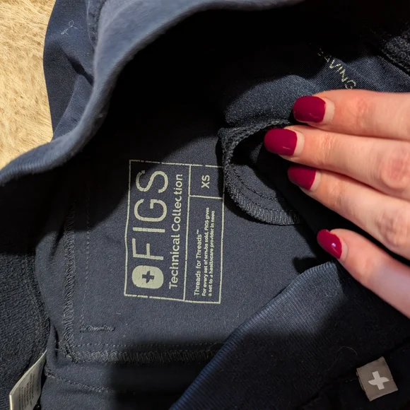 Figs Women's Navy Straight Leg Pants - Picture 2 of 2